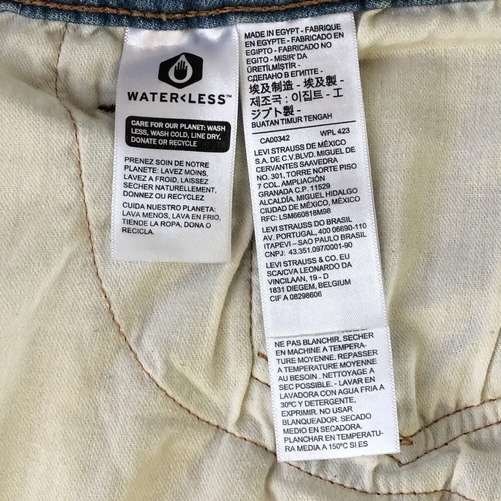 Levis 514 Men 36x29.5 Straight Leg Flex Denim Jeans Medium Light Wash 00514-1286